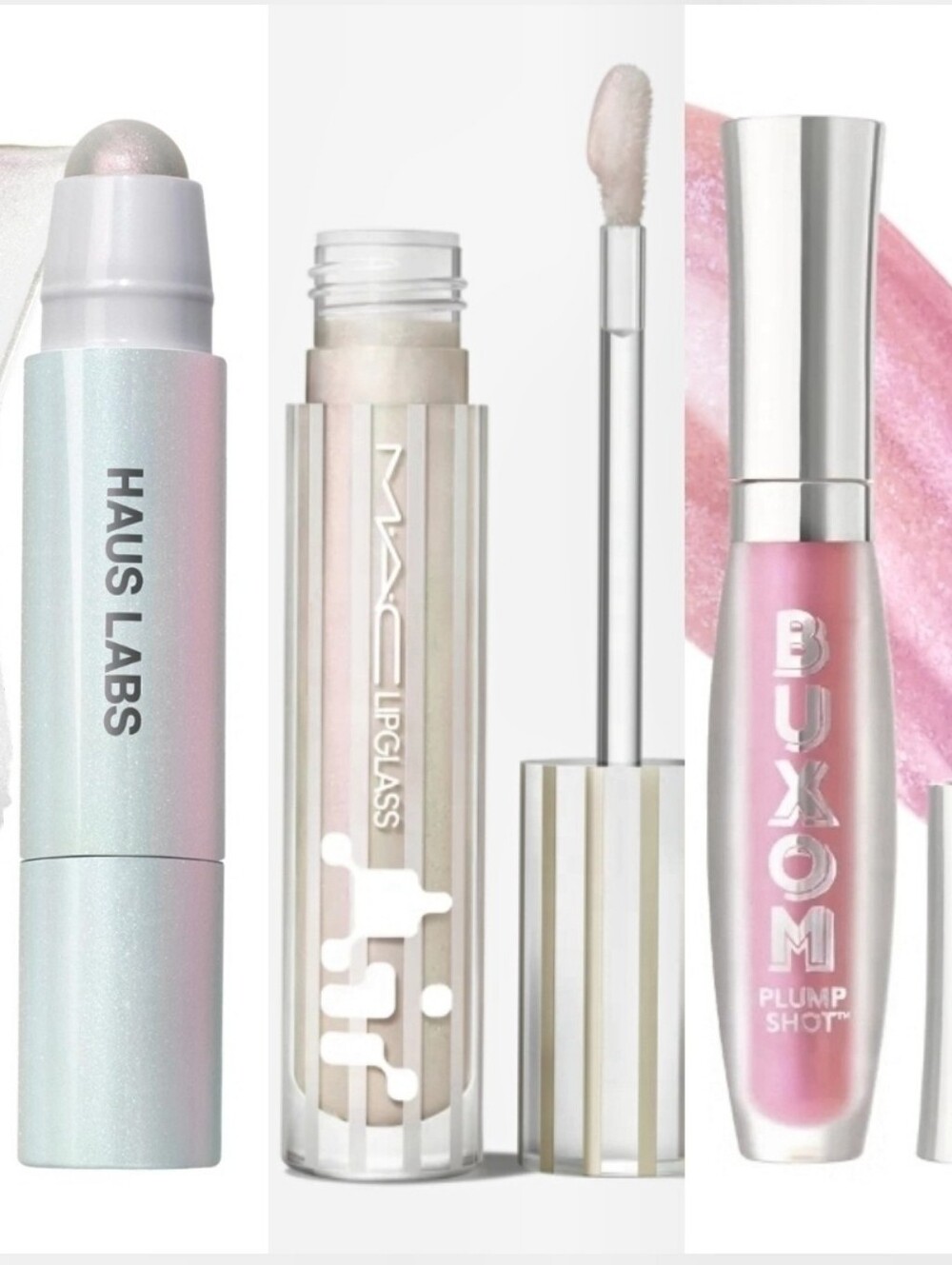 NEW HAUS LABS, MAC, BUXOM Lip Gloss & Glow Bundle Set (x3)